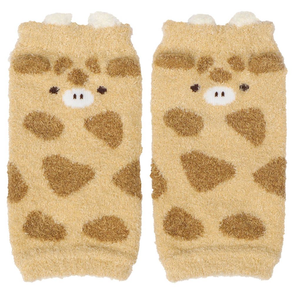 蓬鬆腳套-長頸鹿-淺卡其色 (70~95cm)