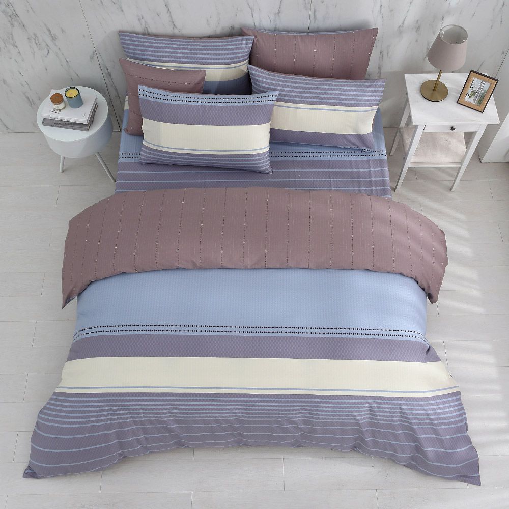 雙人加大床包枕套組 100%精梳棉 純棉-查恩