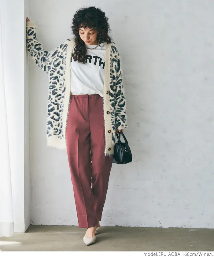 日本 COCA - 薄款打褶洗鍊修身錐型褲-米杏