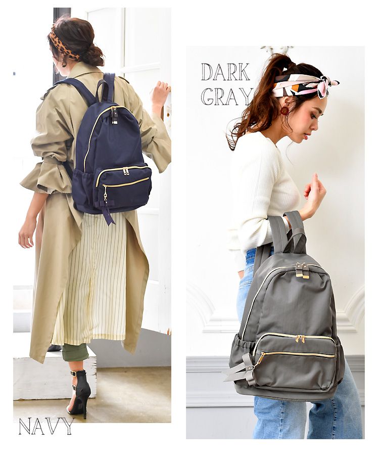 日本 Fuente - [防潑水] 11口袋超強機能輕量後背包/媽媽包-時尚黑 (26x36x12.5cm)