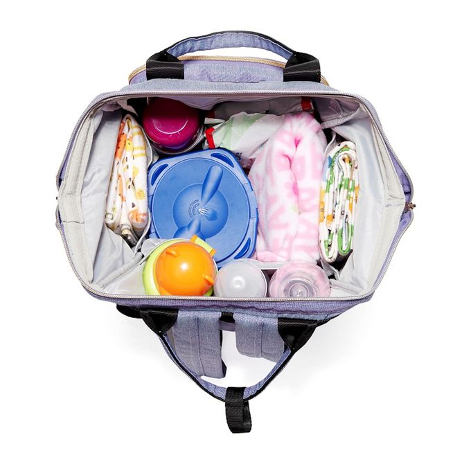 Heine 海恩 - WIN-182多功能媽媽包 後背包 防潑水背包 流行女包 育兒包 待產包-藍紫色