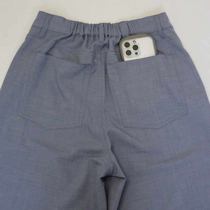 日本女裝代購 - 接觸涼感 腳長效果抗皺休閒寬褲-淺米