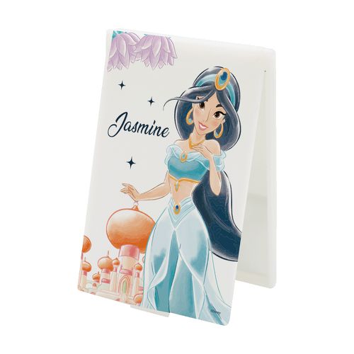 迪士尼 Disney公主系列【城堡茉莉】12*15cm 折鏡 隨身鏡 鏡子 化妝鏡