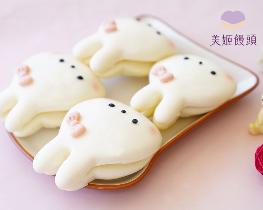 美姬饅頭 - 小兔兔鮮乳造型刈包-40g