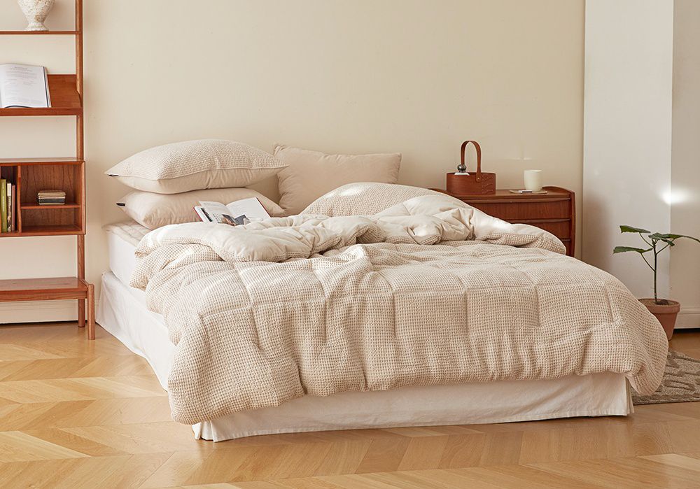 韓國 Maatila - 可水洗天絲莫代爾鬆餅棉被-燕麥