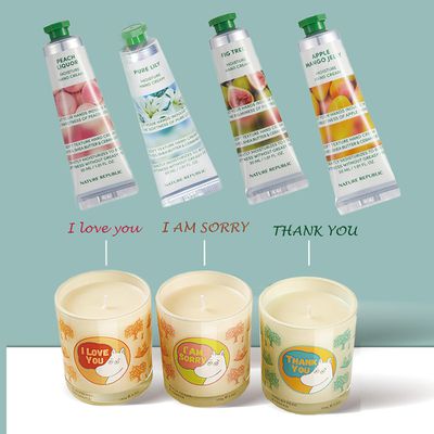 限量組合 VIPO 表達心意禮物香氛蠟燭150g「THANK YOU」款+精粹自然水潤護手霜30ml(任選)-150g+30ml