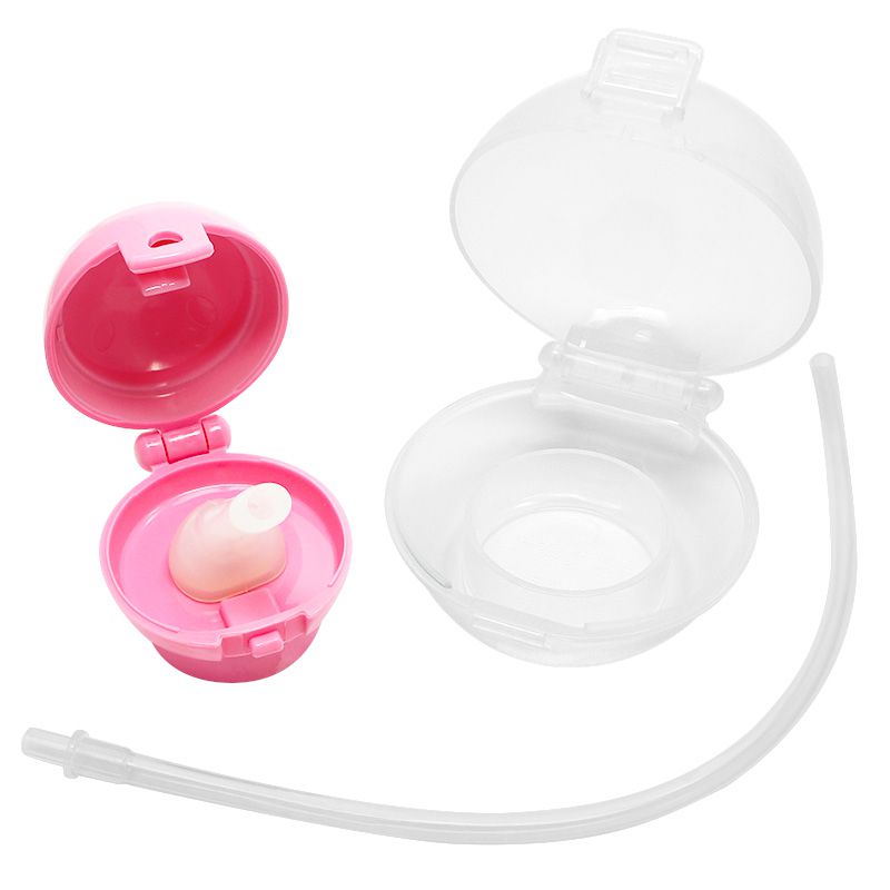 akachan honpo - 可消毒寶特瓶用吸管-粉紅色