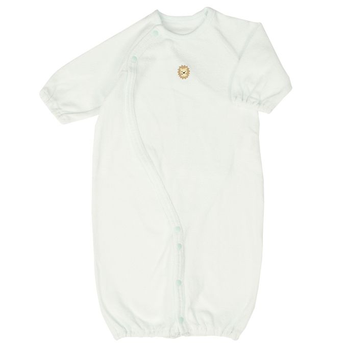 akachan honpo - 長袖連身衣 合身款-毛巾布-淺藍色 (50~60cm)