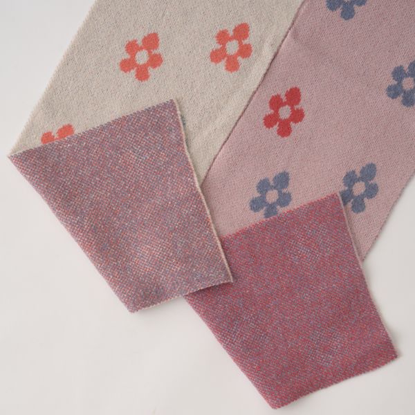 日本 Lycee mine - 少女小花柔軟圍巾-粉紅 (F)