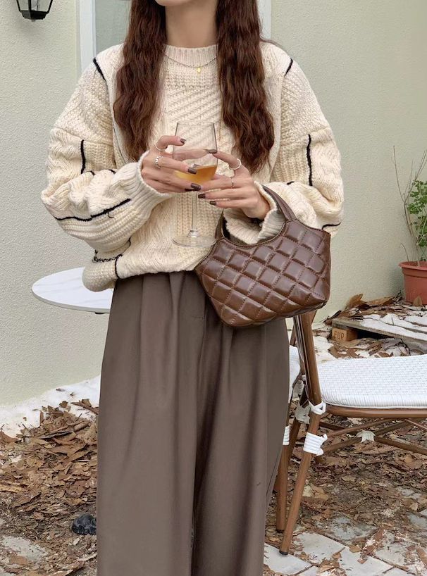 日本 GRL - 2WAY時尚漆皮金屬鏈側背小包-焦糖棕 (F)