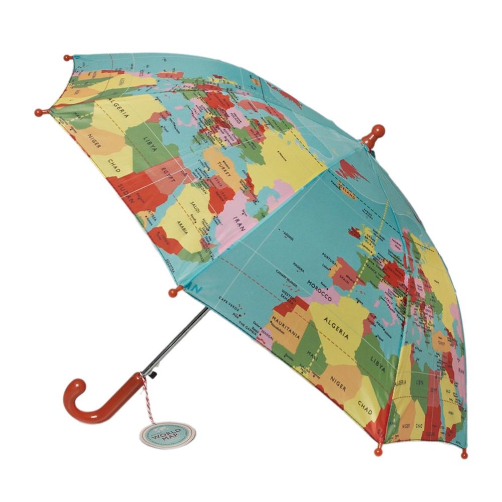 英國 Rex London - 幼童/兒童自動傘-世界地圖