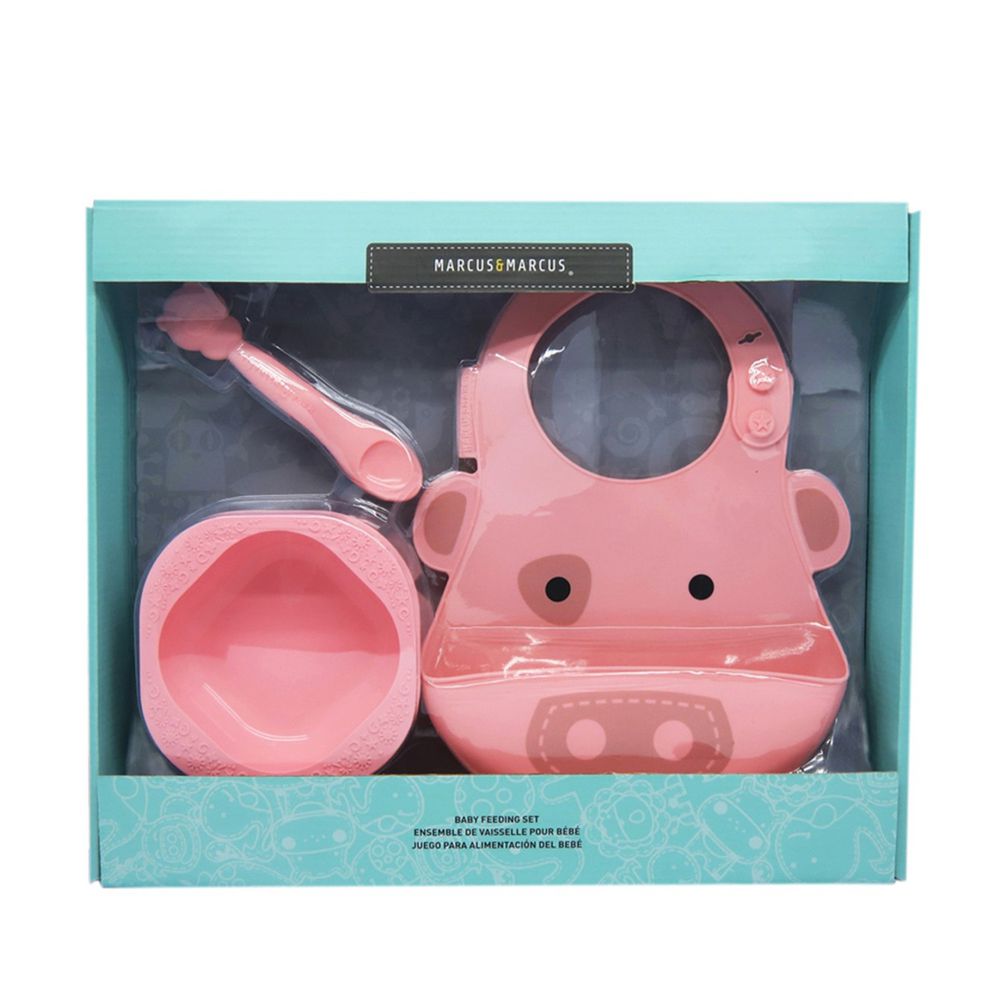 MARCUS＆MARCUS - 動物樂園餵食禮盒組-粉紅豬
