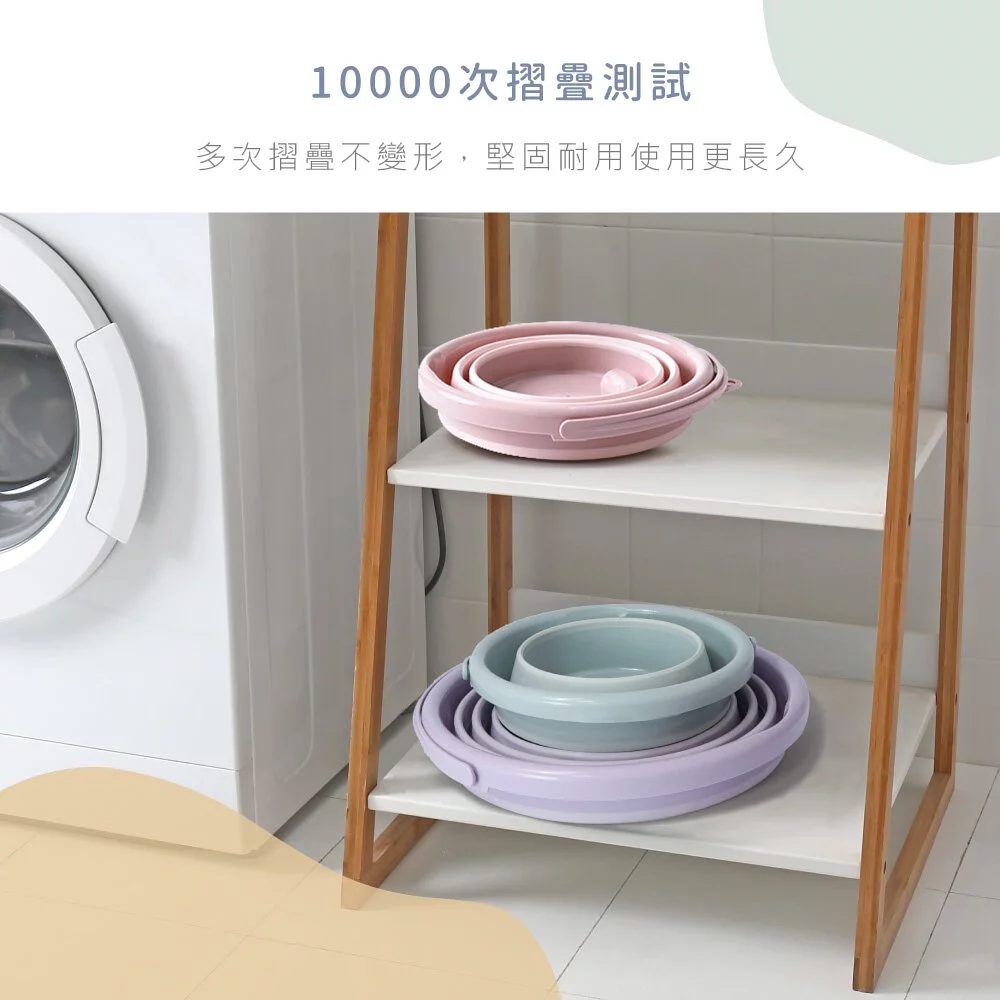 KINYO - 輕巧摺疊桶-紫色 (中_5L)-LP1631PU