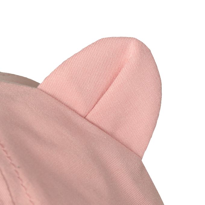 akachan honpo - 耳朵造型帽-附防曬遮陽布-粉紅色