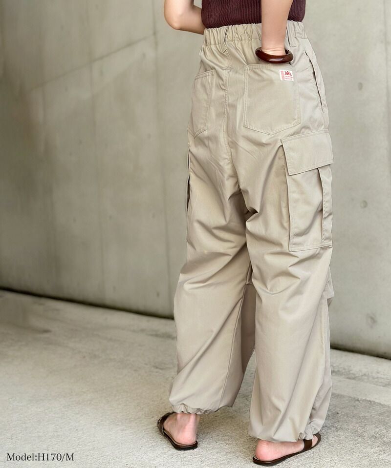 日本 Classical Elf - 美式休閒多口袋抽繩工裝褲-軍綠