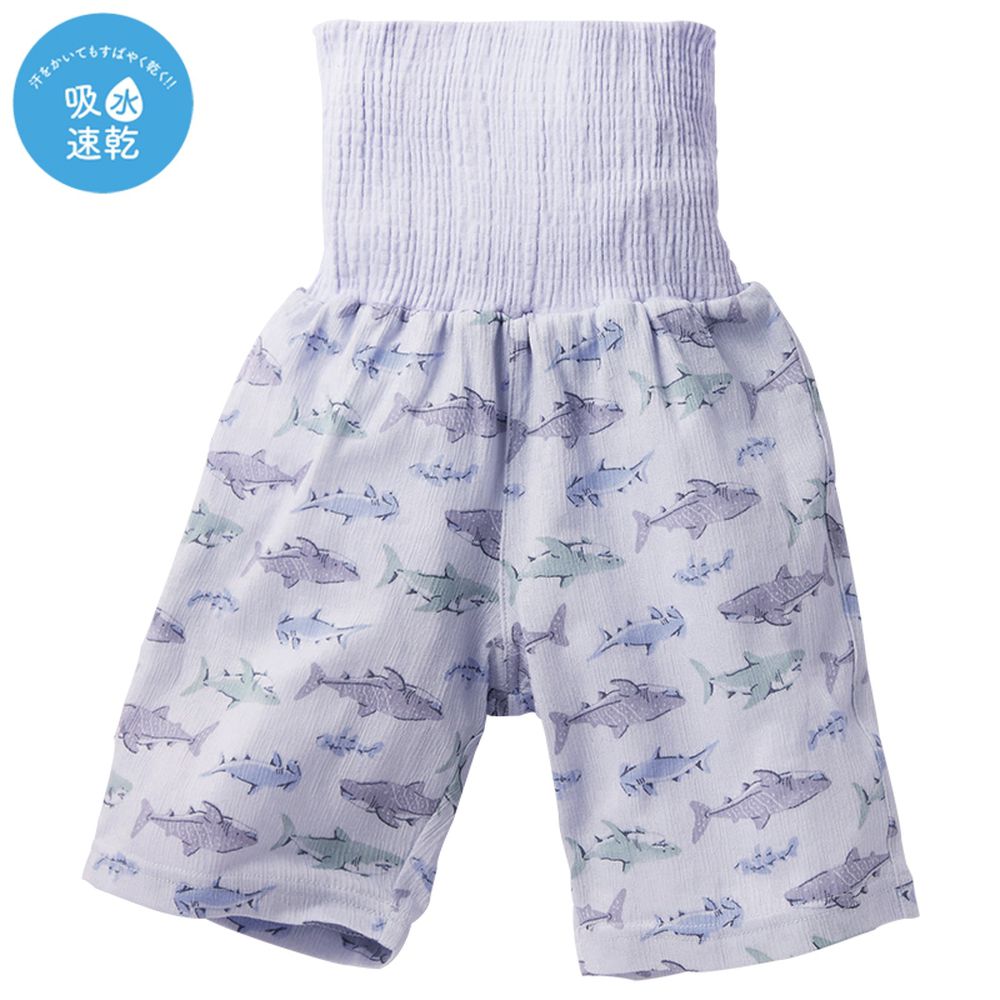 家居褲 附肚圍-鯊魚-淺藍色