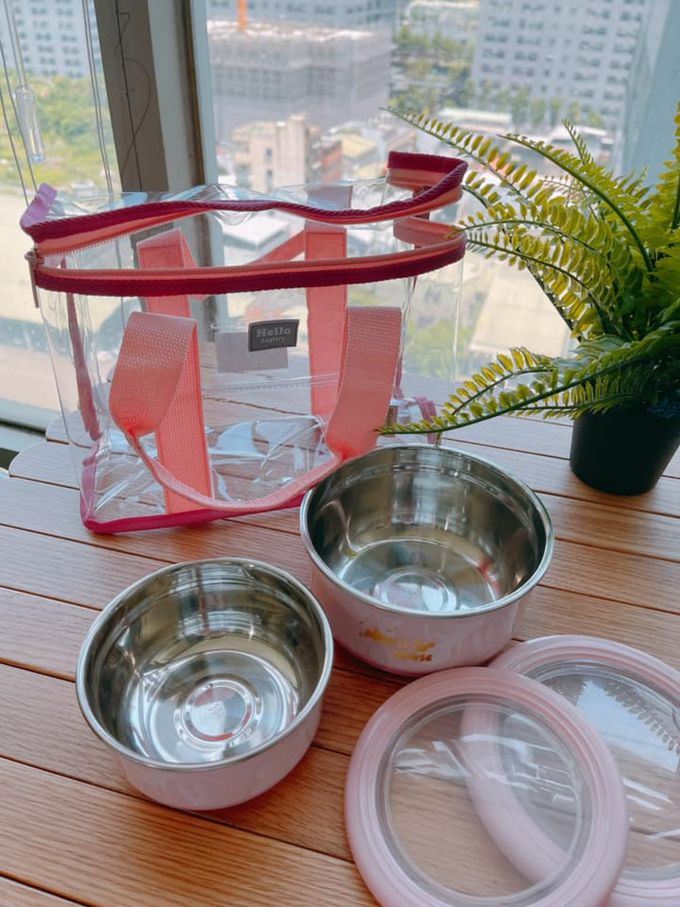 香港百寶袋王 Bagtory HK - HELLO Boxy 今天午餐自己袋-2入1組-抹茶拿鐵x橘橙-27*13*19cm