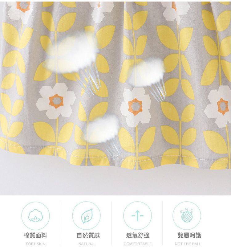 無袖兒童公主裙圍裙-白色玉蘭花-粉色 (100cm(2-4歲))