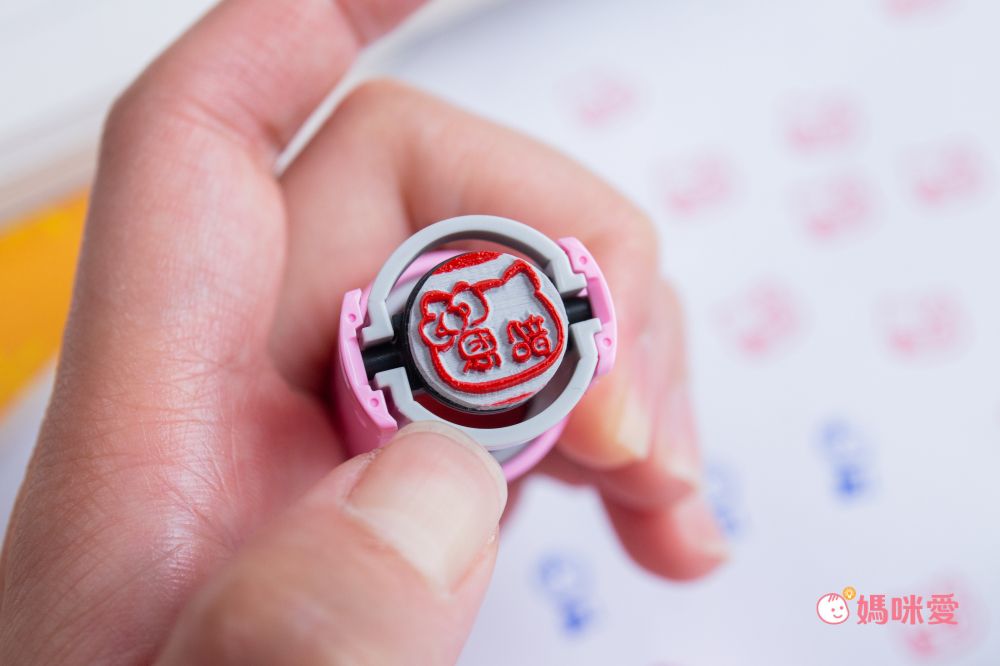 吉祥刻印 - 美樂蒂橡皮事務回墨印章-紫色墨-印面尺寸:圓形直徑1.2cm (印面尺寸:圓形直徑1.2cm)