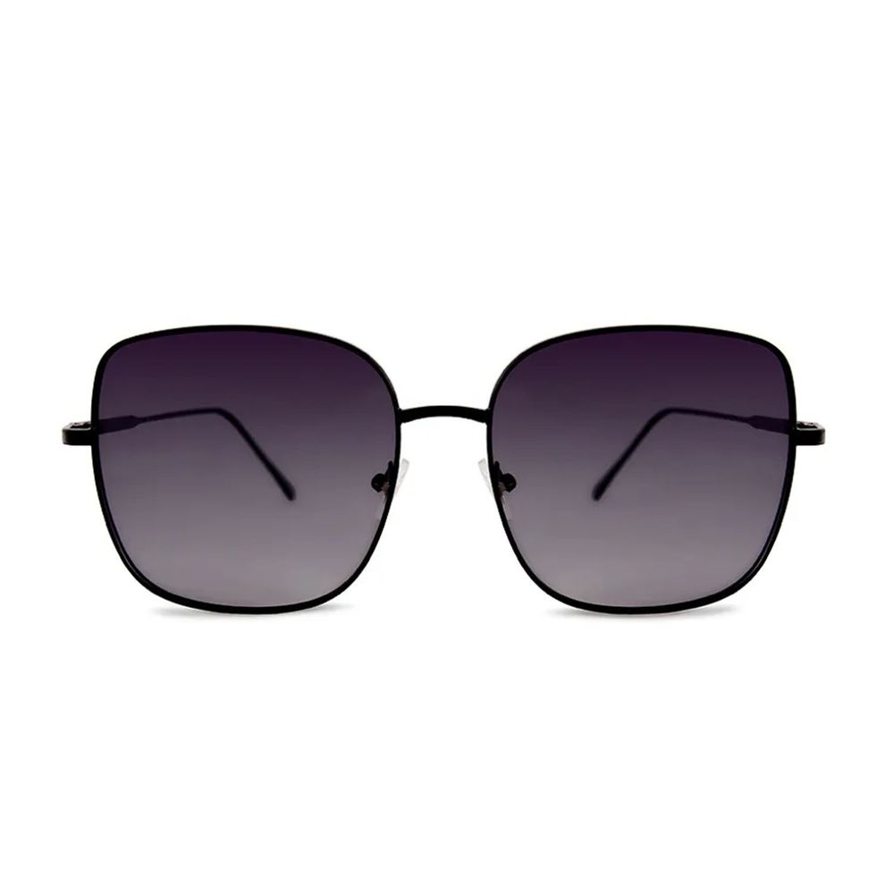 ALEGANT - 韓系超人氣灰水藍微方黑細框偏光墨鏡│UV400太陽眼鏡