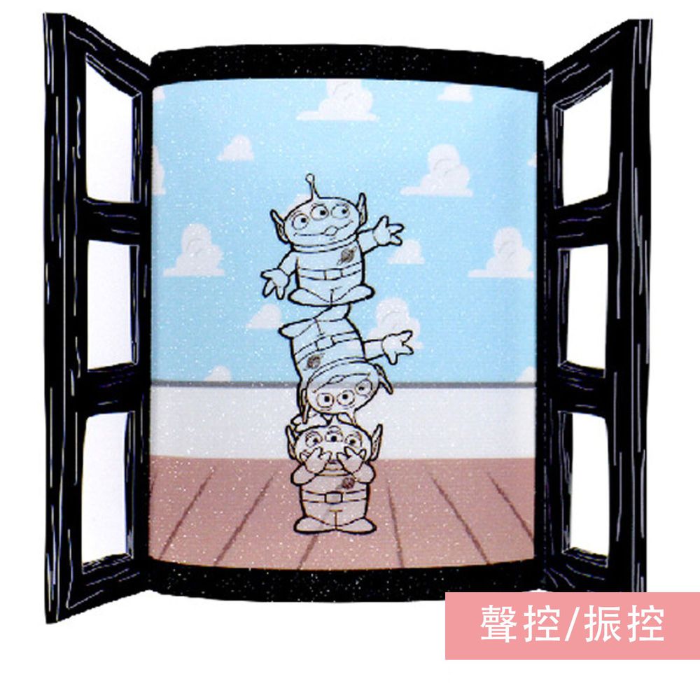 日本 TOYO CASE - LED 感應夜燈壁飾-迪士尼窗戶系列-三眼怪 (約8x3x11cm)