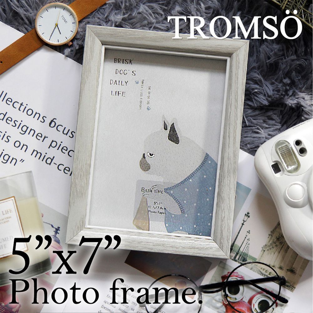 TROMSO - 品味時代路易木紋雙色5X7相框  淺灰