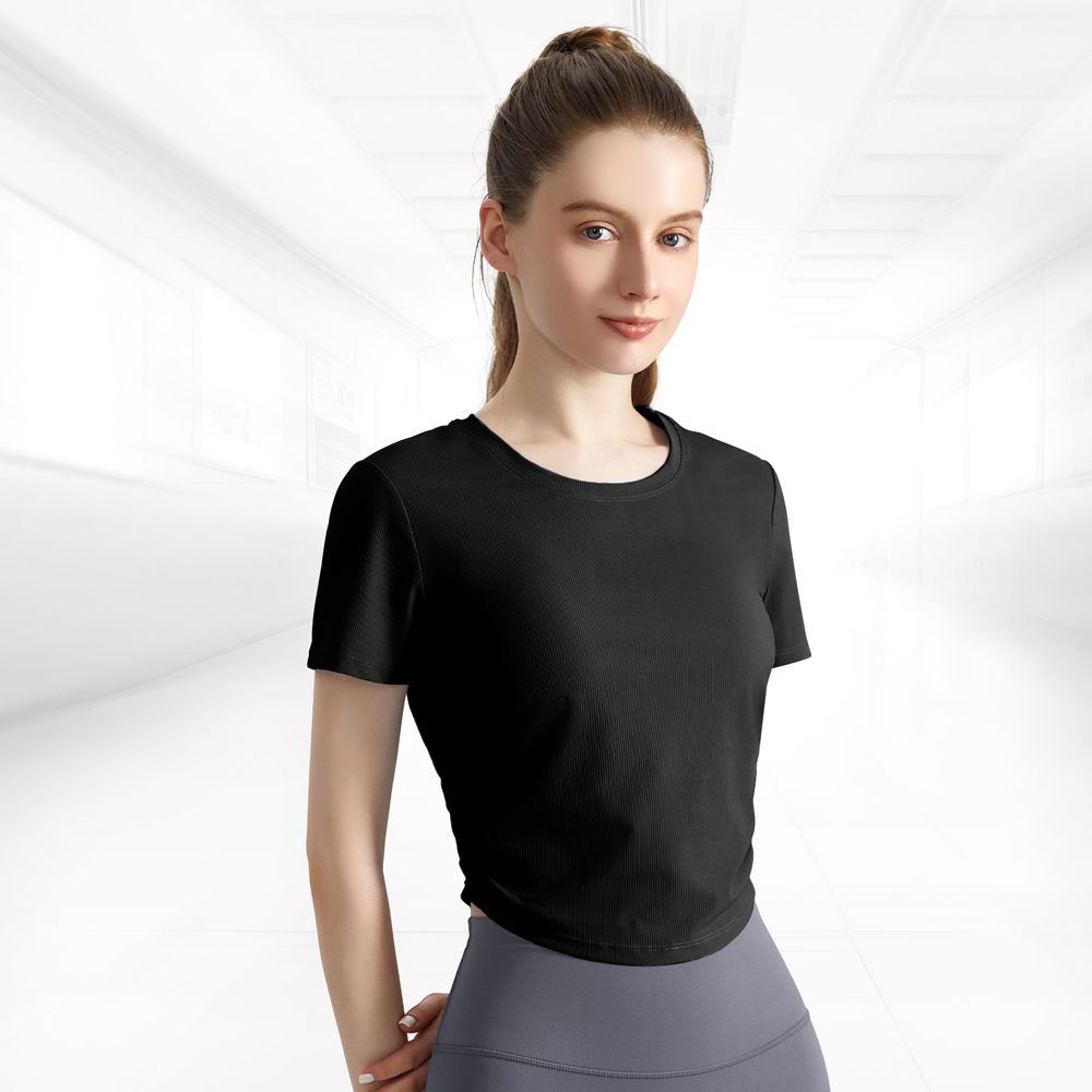 7A抑菌涼肌美型短上衣-星空黑