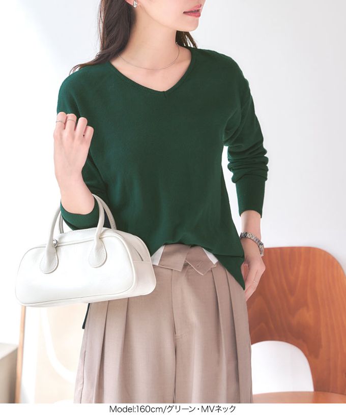 日本 Kobe Lettuce - 熱銷 可機洗柔軟針織上衣(可選領)-黑