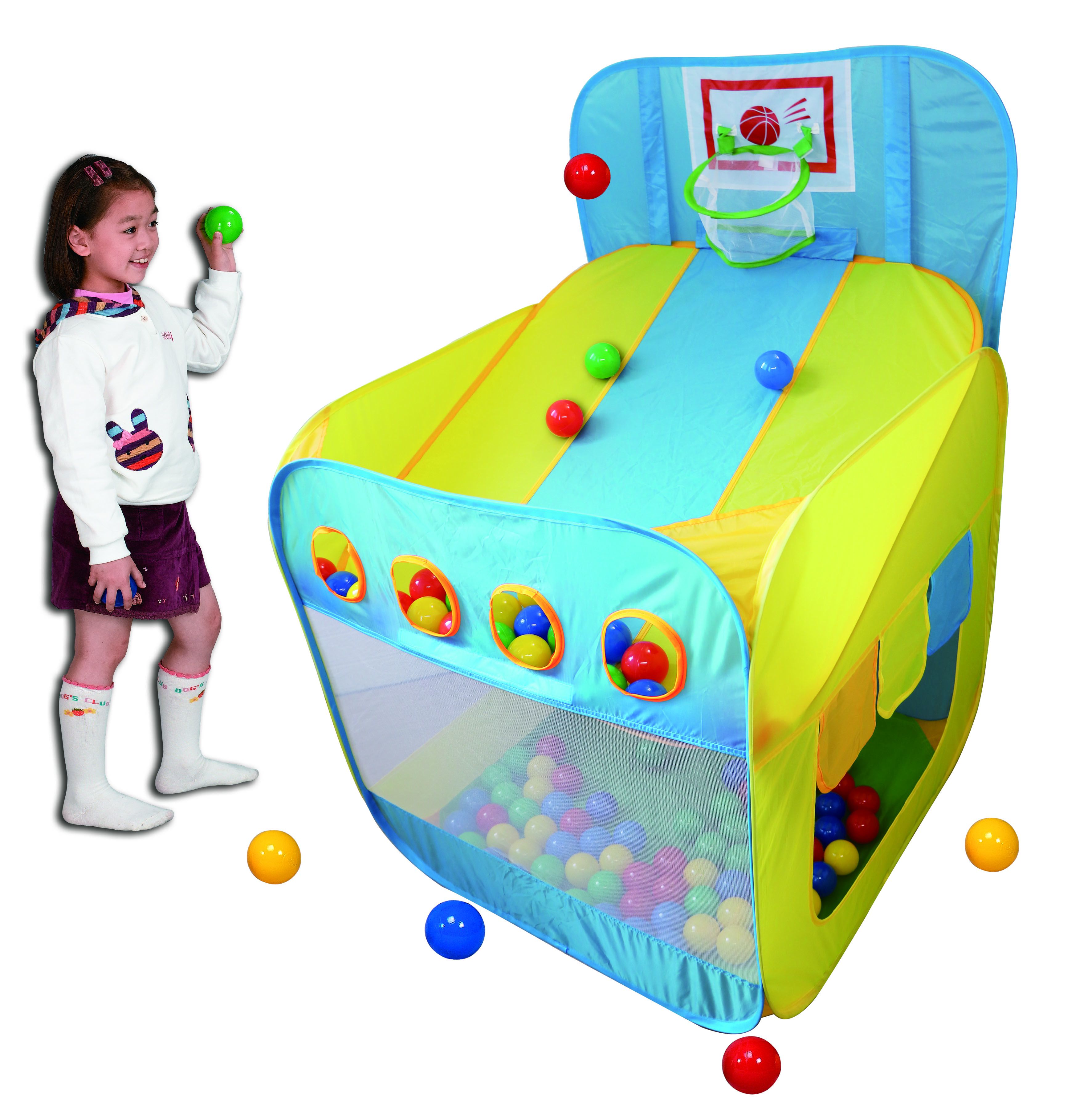 LIHSEN - 多功能投籃機球屋(附100顆球)-3Y+