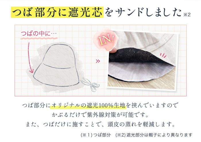 日本 Loo&c - 100%遮光抗UV涼感遮陽帽(附帽帶)-編織滾邊-黑