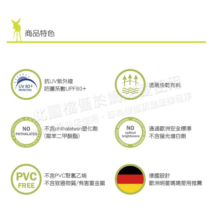 德國 Lassig - 嬰幼兒抗UV海灘遮陽漁夫帽-橄欖綠