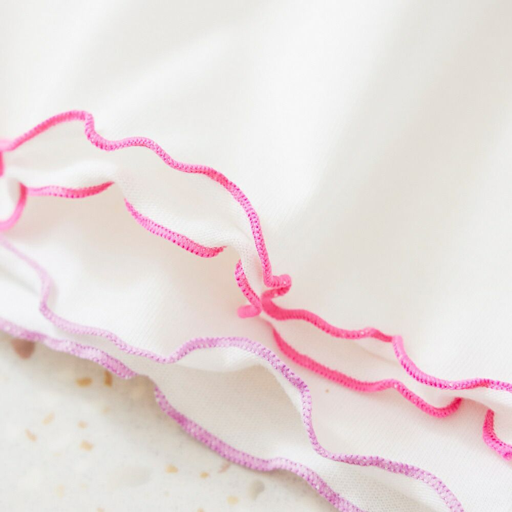 日本 ma lalumiere store - 三麗鷗聯名 彩色捲邊短袖上衣-酷洛米-紫