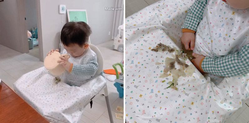 韓國 Babyclo - 多功能防水圍兜/圍裙(無袖)-粉紅大象