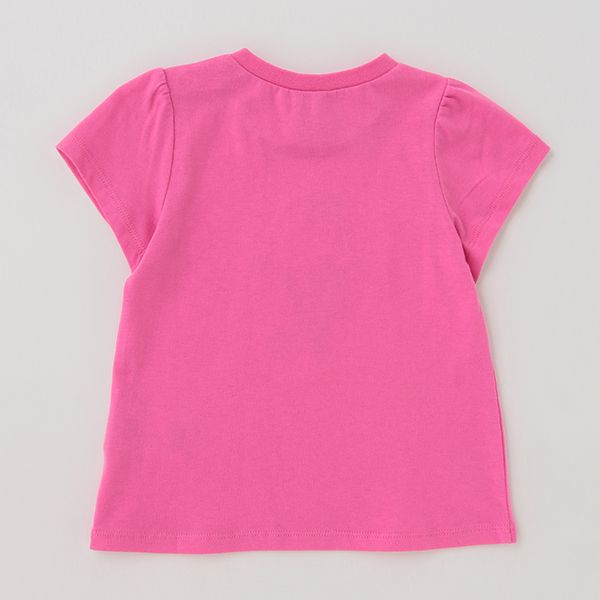 日本 petit main - [接觸冷感]可愛印花短袖上衣-草莓-白