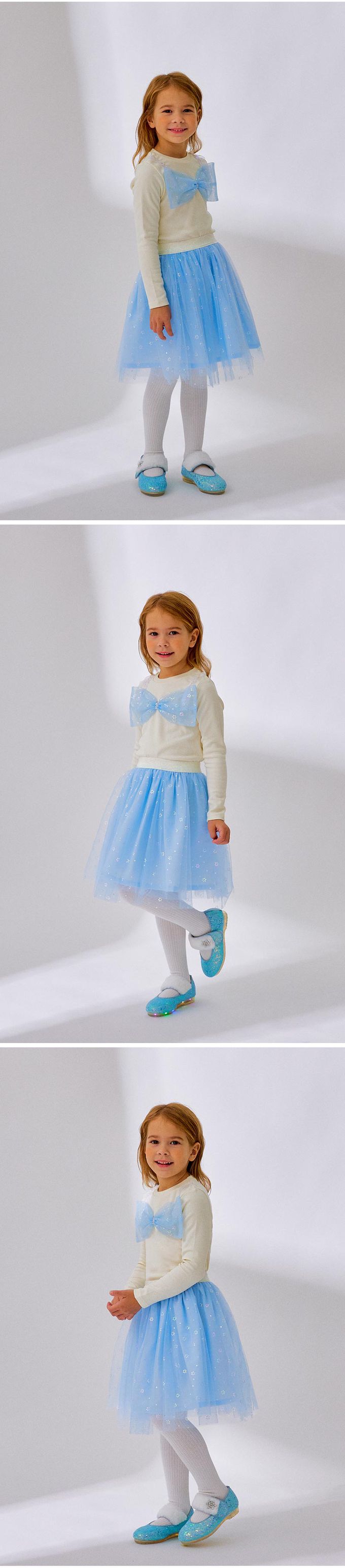 韓國 OZKIZ - (LED)冰雪女王毛絨矮跟皮鞋-天空藍