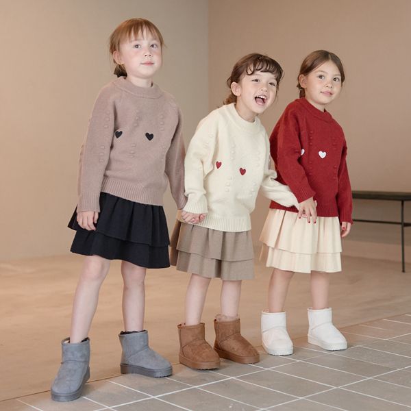 日本 Lycee mine - 蛋糕層次摺邊針織短裙-深卡其