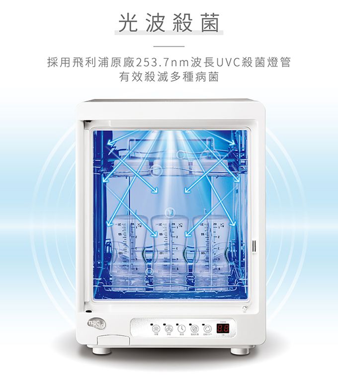 nac nac - 紫外線消毒烘乾機UA0015-簡約白