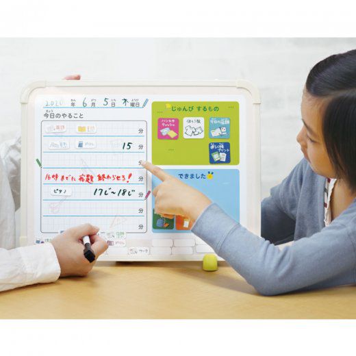 日本文具 SONIC - 2way 我的學習計畫表(附白板筆*2)-一日 (39.7x29.7x1cm)