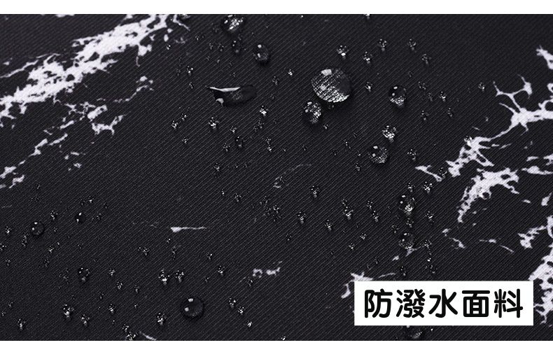 防潑水手提式電腦包-大理石花紋-白色