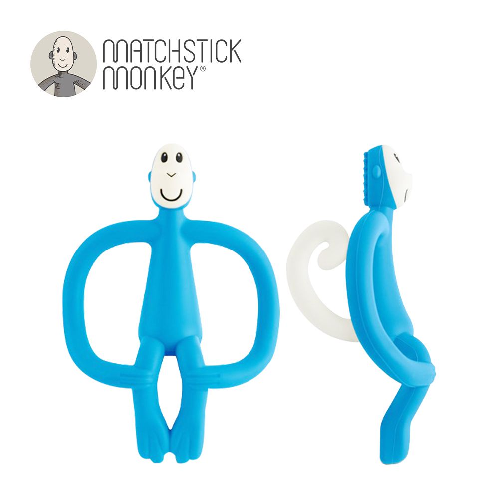 英國 咬咬猴牙刷固齒器-藍懶猴