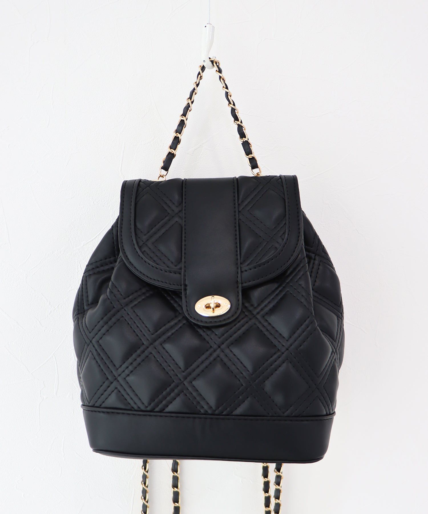 日本 BLUE EAST - 2WAY時尚金屬鍊後背小包-銀