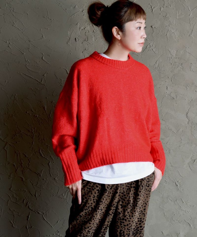 日本 zootie - 柔軟圓領短版針織毛衣-咖啡牛奶