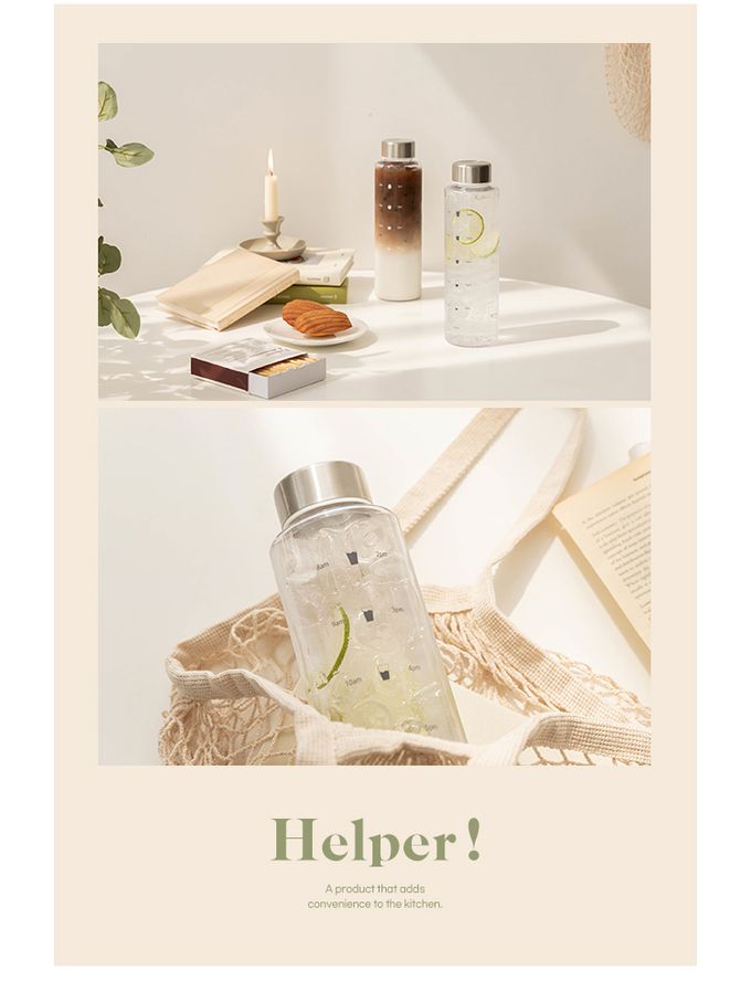 韓國 SSUEIM - Tritan極簡ins透明水瓶1L (白色)