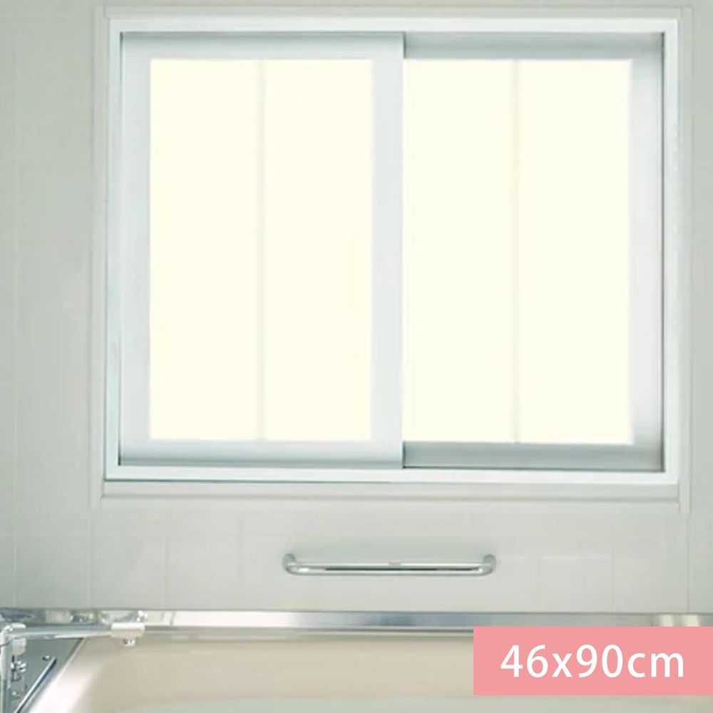 日本千趣會 - 日本製 99%抗UV光影窗貼(靜電式) 雙面防黴-素面-杏 (46x90cm)