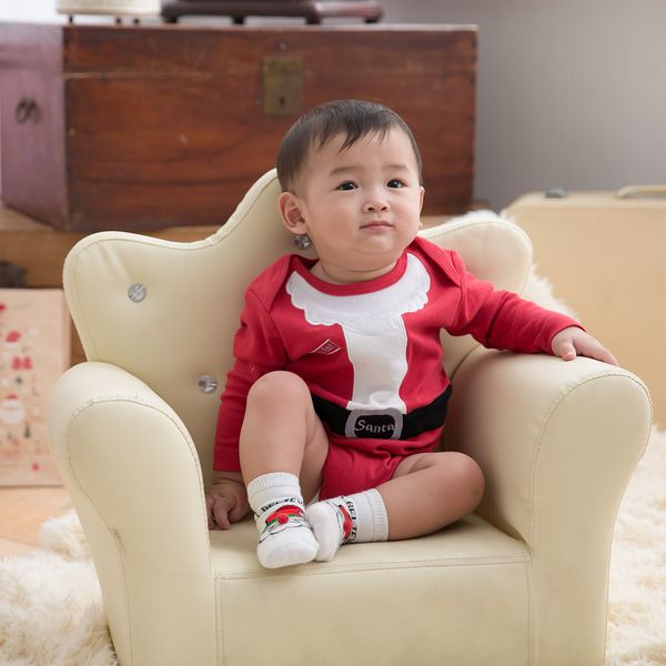 日安朵朵 - 聖誕寶寶襪子2雙組