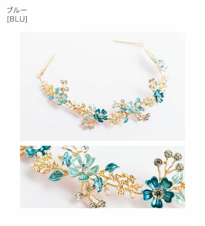 日本 Catherine Cottage - 細緻水鑽感花仙子造型髮箍-透亮白