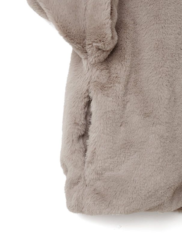 日本 GRL - 超柔軟刷毛圓領外套-煙燻粉 (F)