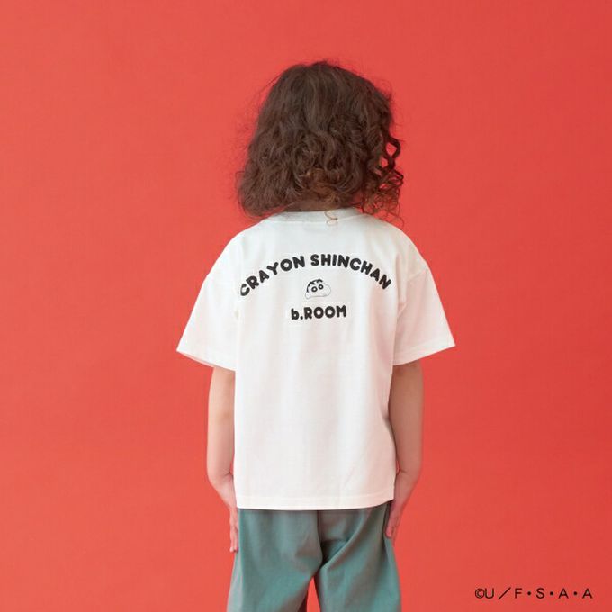 日本 b-ROOM - 聯名限定 短袖上衣-卡通人物動感超人-白