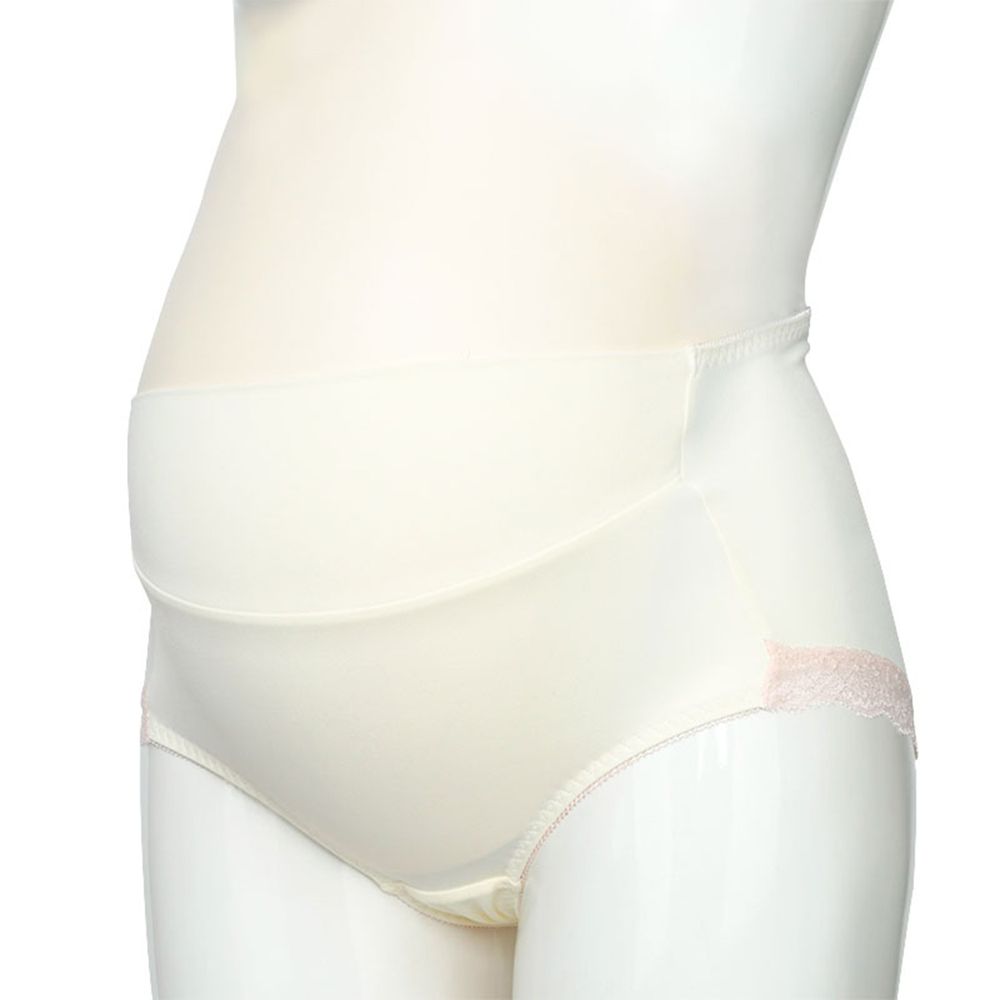 akachan honpo - 孕婦內褲 產後也可穿-蕾絲-米白色