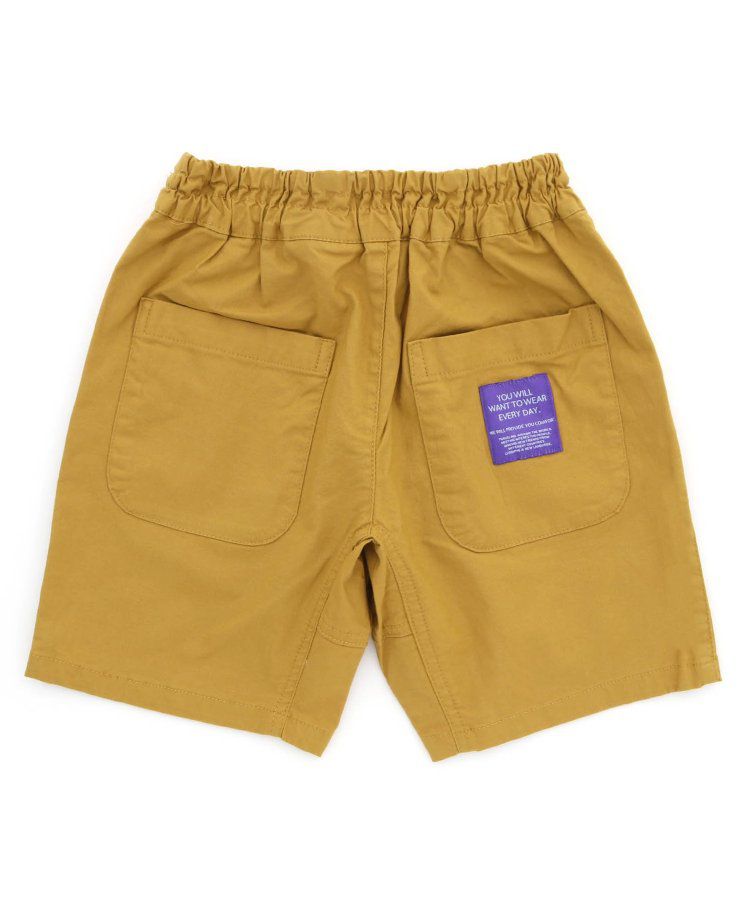 日本 BREEZE - 彩色標籤腰束口休閒短褲-軍綠